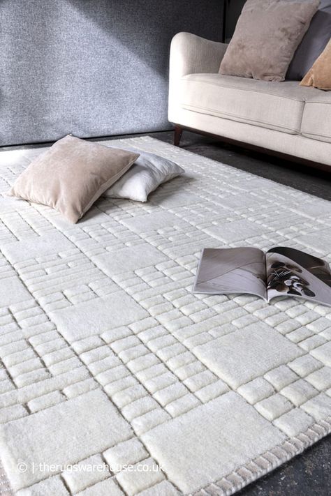 NEW: Empire Cream Neutral Rug, a soft and dense cream and beige hand-tufted area rug, with a geometric design enhanced by pile texture variations (3 sizes) https://www.therugswarehouse.co.uk/modern-rugs3/asiatic-empire/empire-cream-neutral.html Black Color Palette, Garden Bedroom, Grid Design, Grid Pattern, Luxury Rug, Neutral Rugs, Pet Home, Hand Tufted Rugs, Tufted Rug