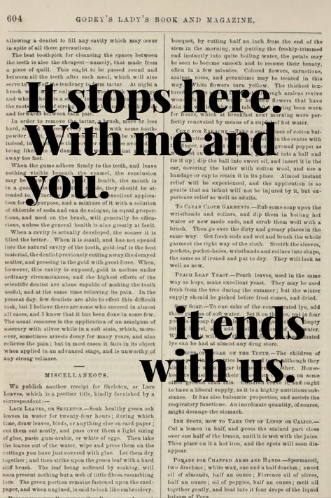 a poster with the words "It stops here. With me and you. It ends with us." printed bold on top of a vintage newspaper. It Ends With Us Poster Aesthetic, It Stops Here With Me And You, Book Quote Posters, Vintage Book Posters, Book Quotes Poster, Poster Book Aesthetic, Book Aesthetic Poster, Books Aesthetic Poster, It Ends With Us Cover