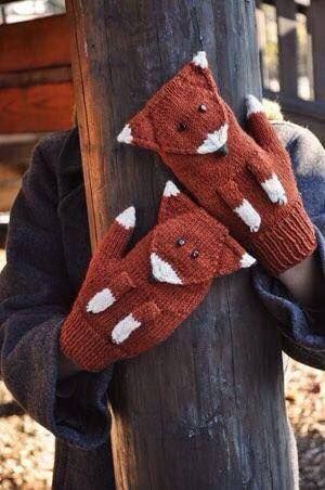 Fox Gloves, Beautiful Gloves, Country Market, Crochet Mittens Pattern, Fox Decor, Crochet Mittens, Fox Pattern, Mittens Pattern, Crochet Gloves