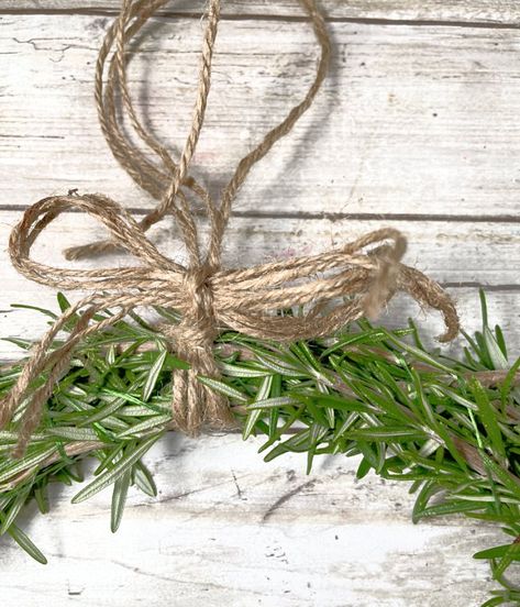 Rosemary Wreath Diy, Rosemary Herb, Herb Wreath, Wreath Rings, Engineer Prints, Fabulous Diy, Evergreen Plants, Fresh Cut, Fresh Rosemary