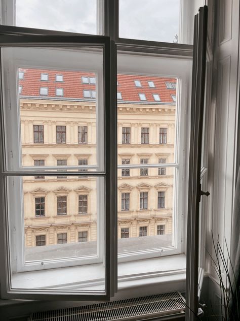 aesthetic, window, lighting, buildings, vienna, europe Apartment Window View, Apartment Window, Aesthetic Window, Window Lighting, View Building, Window View, Book Journal, Munich, Vienna