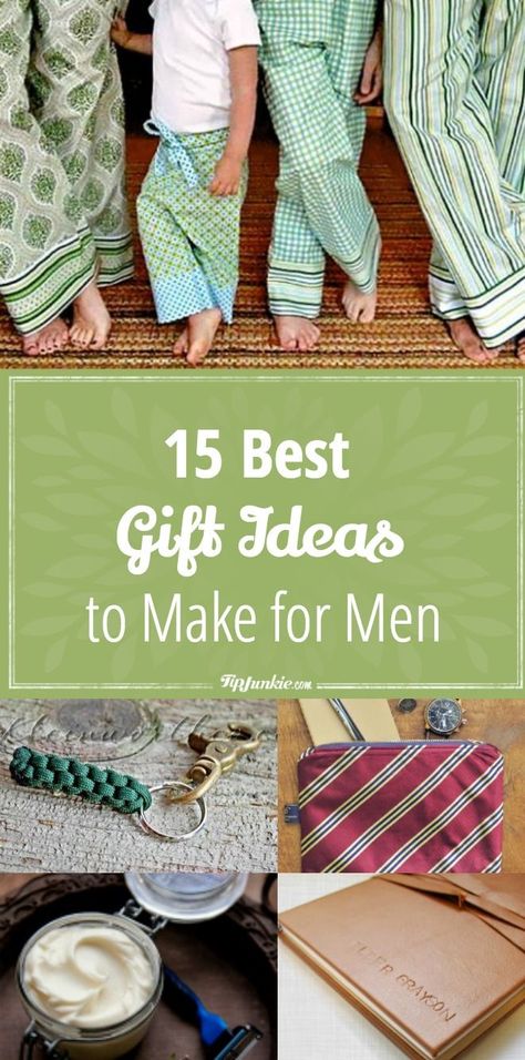 15 Best Gift Ideas to Make for Men via @tipjunkie Diy Men’s Christmas Gifts, Sewed Gifts For Men, Handmade Gift Ideas For Men, Diy Men’s Gifts, Diy Men Gifts Ideas, Useful Diy Gifts For Men, Sewing Gift Ideas For Men, Handmade Christmas Gifts For Men, Diy Gifts For Men Christmas