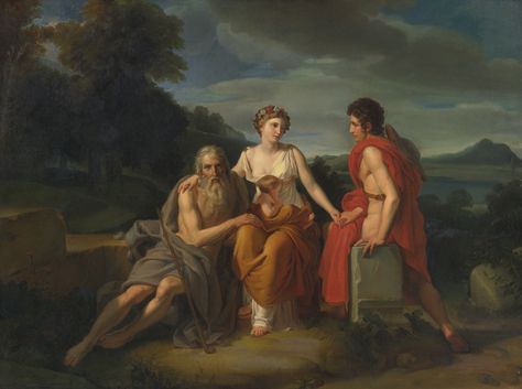 French School c. 1800, The three ages of man Aurora Goddess, Judgement Of Paris, Greek Stories, Ages Of Man, Greek Paintings, The Muses, Muse Art, A4 Poster, Greek Art