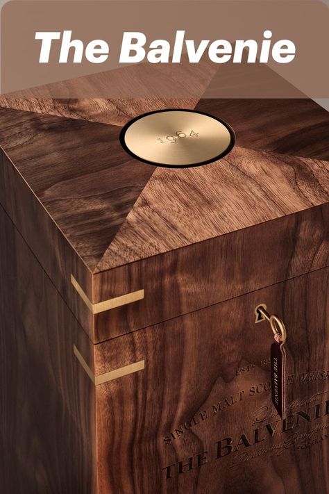 Luxury Wooden Boxes, Whisky Packaging, Luxury Box Packaging, Wooden Box Designs, Wooden Packaging, Luxury Packaging Design, Furniture Design Inspiration, American Black Walnut, Wooden Accessories