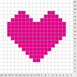 Pink 20x20 Heart I Have A Question, Unique Cross Stitch, Cross Stitch Tutorial, Crochet Baby Shoes Pattern, Embroidery Alphabet, Knitted Heart, Cross Stitch Supplies, Pola Kristik, Cross Stitch Heart