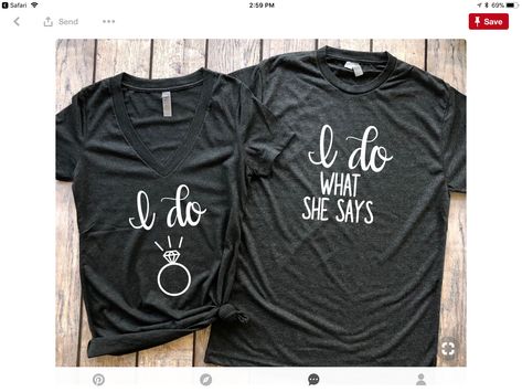 Bride And Groom Tshirts, Bride Groom Shirts, His And Her Shirts, Married Couple Shirts, Honeymoon Vibes, Honeymoon Attire, Married Af, Hubby Wifey Shirts, Elegant Engagement Party