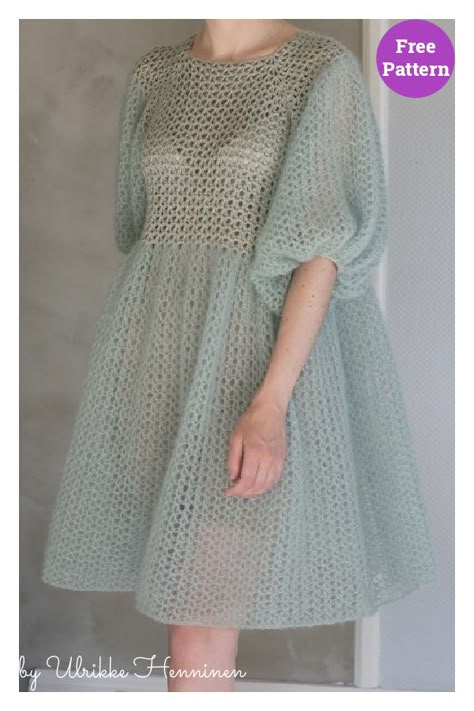 Babydoll Dress Free Crochet Pattern Crochet Circle, Gilet Crochet, Halloween Accessories Hair, Bamboo Yarn, Crochet Dress Pattern, Crochet Round, Crochet Dresses, Tunisian Crochet, Silk Yarn