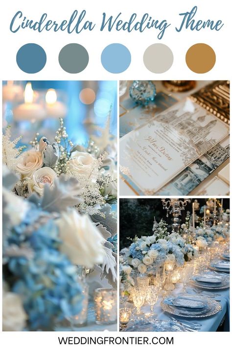 Cinderella wedding theme ideas for a fairytale-inspired celebration. Cinderella Inspired Wedding, Disney Fairytale Wedding, Cinderella Wedding Theme, 2026 Wedding, Cinderella Theme, Wedding Themes Spring, Wedding Theme Ideas, Magical Decor, Disney Fairy Tale Weddings