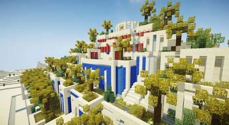 Hanging Gardens of Babylon Minecraft Map Hanging Gardens Of Babylon, Gardens Of Babylon, Library Of Alexandria, Hanging Gardens, Tower Of Babel, Minecraft Map, Christ The Redeemer, Ancient World, House Map