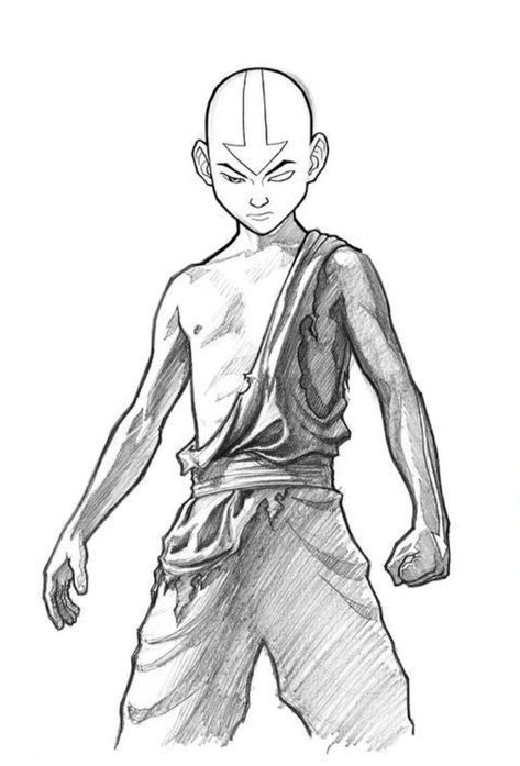 Avatar The Last Airbender Reference, Avatar The Last Airbender Art Drawing, Avatar Aang Drawing, Avatar The Last Airbender Sketch, Aang Sketch, Atla Sketches, Avatar The Last Airbender Drawings, Aang Drawing, Easy Manga Drawings