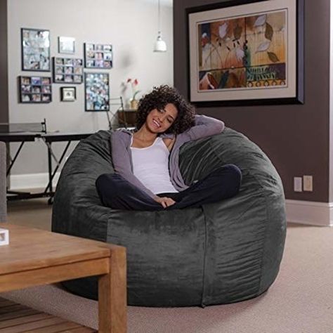 A giant memory foam beanbag you'll want to IMMEDIATELY curl up in. Disclaimer: You just might have to fight your dogs for it. Foam Furniture, Bean Bag Filler, Fur Bean Bag, Big Sofa, Large Bean Bags, Adult Bean Bag Chair, Giant Bean Bags, Kids Bean Bags, Bean Bag Sofa