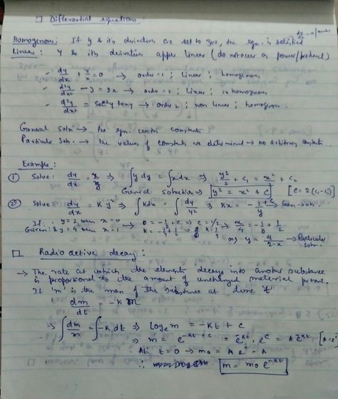 Messy Math Notes, Messy Notes, Classical Physics, Pretty Writing, Math Notebook, Chemistry Lessons, Math Notes, Differential Equations, Biomedical Engineering