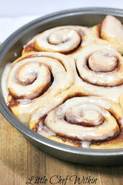 Egg Free Cinnamon Rolls | Little Chef Within Egg Free Cinnamon Rolls, Sweet Glaze, Eggless Recipes, Egg Free Recipes, Cinnamon Roll Cake, Sweet Dough, Breakfast Bake, Bread And Pastries, Breakfast Treats