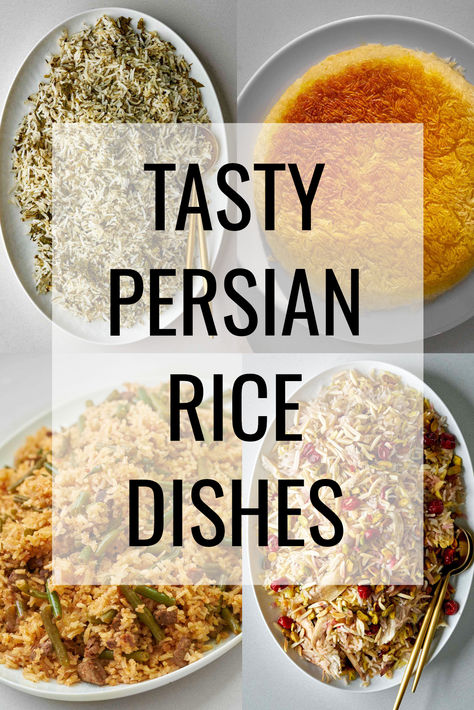 From simple, perfect saffron rice to layered and majestic Shirin Polo, making and eating Persian rice dishes is a pure joy. Jeweled Rice Persian, Tadig Rice Recipe, Persian Crispy Rice, Persian Rice Recipe, Aqua Fresca, Jeweled Rice, Toasted Rice, Iranian Dishes, Veggie Meal