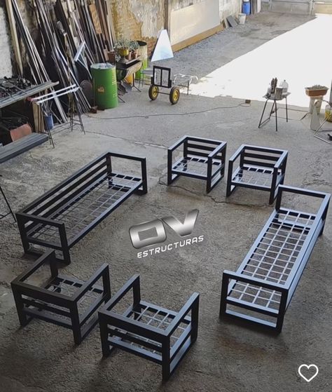 Iron Sofa Design, Steel Bed Design, Iron Furniture Design, Steel Furniture Design, Outdoor Restaurant Design, Garden Furniture Design, Welded Furniture, Metal Outdoor Furniture, Metal Sofa