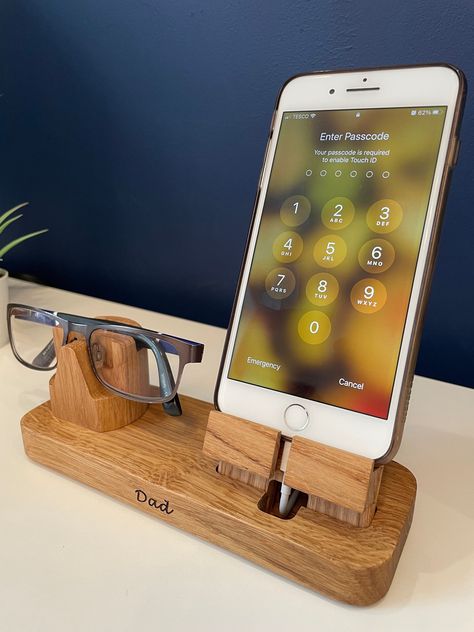 Phone Docking Station, Bedside Organizer, Phone Charging Station, Apple Watch Charging Stand, Desk Organiser, Bedside Desk, Glasses Holder, Diy Wood Projects Furniture, Diy Phone