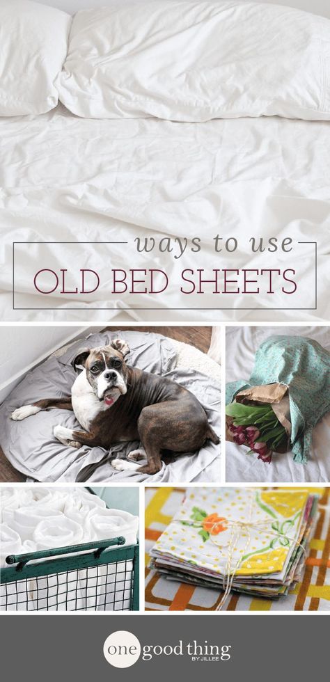 If you have a collection of old bed sheets taking up space in your linen closet, you're in luck! Check out these 17 ways you can use those old bed sheets. Old Bed Sheets, Old Sheets, Grey Linen Bedding, Taking Up Space, Upcycle Recycle, Reduce Reuse Recycle, Vintage Sheets, Reduce Reuse, Linen Closet