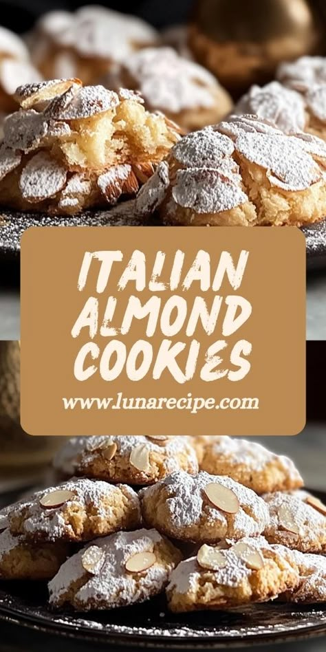 These Italian Almond Cookies are a delightful treat with a crunchy texture and sweet almond flavor! 🍪🌰 Perfect for coffee breaks, gifting, or as a snack, these cookies are simple to make and sure to satisfy your sweet tooth. Authentic and delicious, they’re a must-try for any cookie lover.

📌 Save this pin to bake crunchy and delicious Italian almond cookies for your next treat!
#AlmondCookies #ItalianCookies #EasyBaking #CrunchyTreats #CookieRecipes #SweetAndNutty Almond Thins Cookies, Chewy Almond Paste Cookies, Almond Macaroon Cookies, Almond Amaretto Cookies, Sicilian Almond Cookies, Greek Almond Cookies, Italian Almond Cookies Recipes, Italian Nut Roll Cookies, Italian Christmas Cookies Authentic