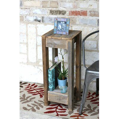 Gracie Oaks Mervyn End Table | Wayfair Cinder Block Shelf, End Table Plans, Narrow Side Table, Woodworking Projects Furniture, Wood End Table, Wood Accent Table, Solid Wood Flooring, Solid Wood Coffee Table, Cool Woodworking Projects