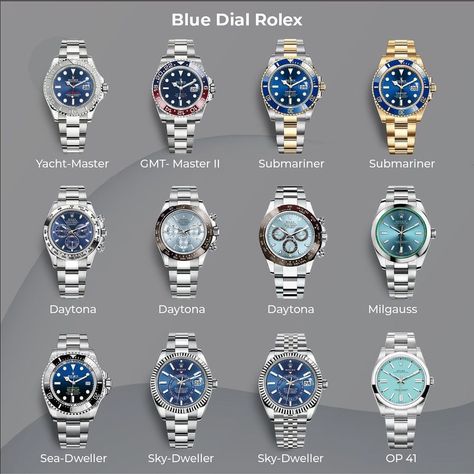 Rolex Blue, Gentleman Aesthetic, Fancy Watches, Wrist Accessories, Mens Fashion Watches, Luxury Watch Brands, Blue Watches, Cool Outfits For Men, Vintage Rolex