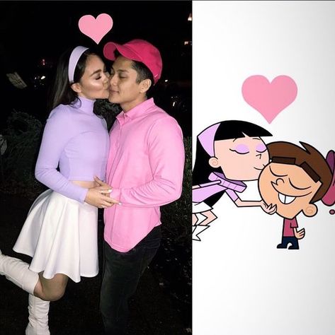 Trixie Tang & Timmy Turner Fairly Off Parents Couple Costume, Custom For Couples Halloween, Couple Halloween Costumes Timmy Turner And Trixie, Cringey Couple Costumes, Halloween Couple Custome, Timmy Fairly Odd Parents, Trixie Fairly Odd Parents Costume, Couple Halloween Costumes Asian And White, Disfrases En Pareja Ideas