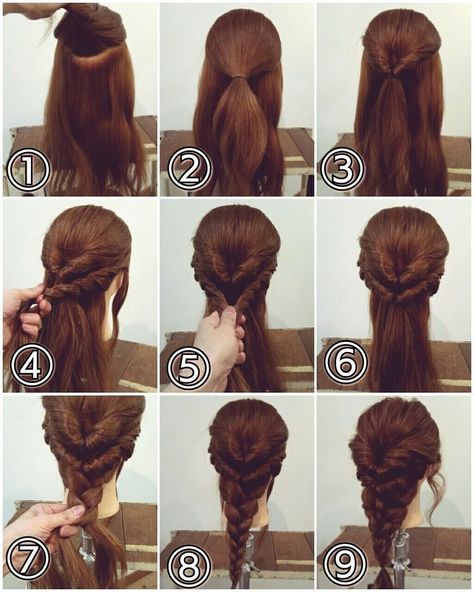 Celebrity Long Hair, Fishtail Braid Hairstyles, Hair Upstyles, Fishtail Braid, Pinterest Hair, Peinados Fáciles Para Cabello Corto, Hair Tutorials Easy, Hair Up Styles, Penteado Cabelo Curto