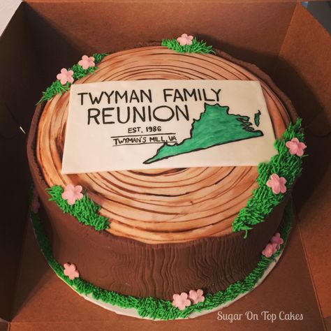 Family reunion cake!  Facebook.com/sugarontopcakes Sugarontopcakesandsweets.com Family Reunion Cake Ideas, Family Reunion Cakes, Family Tree Cakes, Family Reunion Food, Tree Cakes, Family Reunion, Cake Toppers, Cake Decorating, Cake