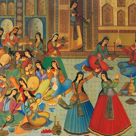 Safavid Art, Middle East Culture, Persian Women, Iran Culture, Persian Calligraphy Art, Iran Pictures, 2023 Mood, Persian Art Painting, Ap Studio Art