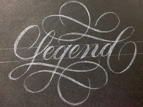 Legend Script by Ryan Hamrick Tattoo Writing Styles, Calligraphy Tattoo Fonts, Typography Sketch, Tattoo Name Fonts, Chicano Lettering, Cursive Tattoos, Hand Lettering Inspiration, Tattoo Lettering Fonts, Tattoo Script