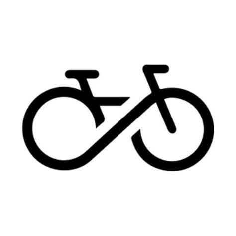 Bike Illustration Simple, Cycling Tattoo Bicycles, Bike Tattoo Ideas, Logo Bicycle, Infinity Drawings, Bicycle Logo, Cycling Tattoo, Logo Bike, Bike Tattoo