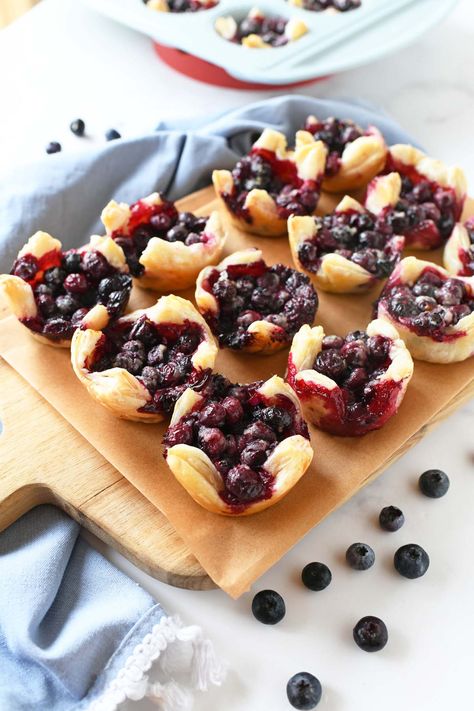 Blueberry Puff Pastry Tarts - Muffin Tin Recipes