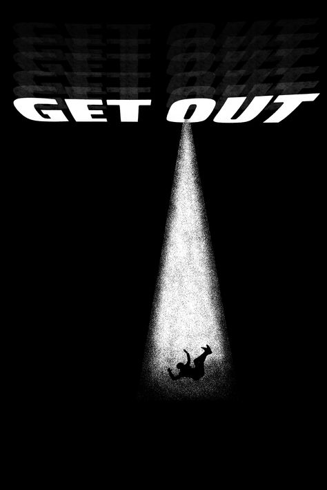 Great Movie Posters, Get Out Poster Movie, Movie Covers Design, Silhouette Movie Poster, Illustrative Movie Poster, Get Out Aesthetic, Conceptual Movie Posters, Movie Poster Redesign, Horror Movie Poster Design