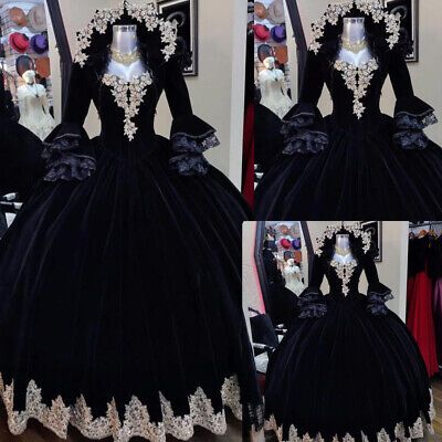 Velvet Quinceanera Dresses, 18th Century Ball Gown, Gothic Ball Gown, Gothic Prom, Mother Of The Bride Suits, Victorian Wedding Dress, Black Wedding Gowns, Fairy Tale Wedding Dress, Gown Inspiration