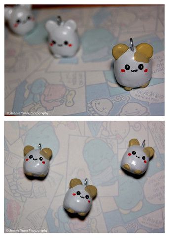 Hamster~ these would be cute stitch markers Polymer Clay Hamster, Clay Idea, Phone Necklace, K Crafts, Polymer Clay Kawaii, Clay Diy Projects, Polymer Clay Diy, Kawaii Crochet, Polymer Clay Animals