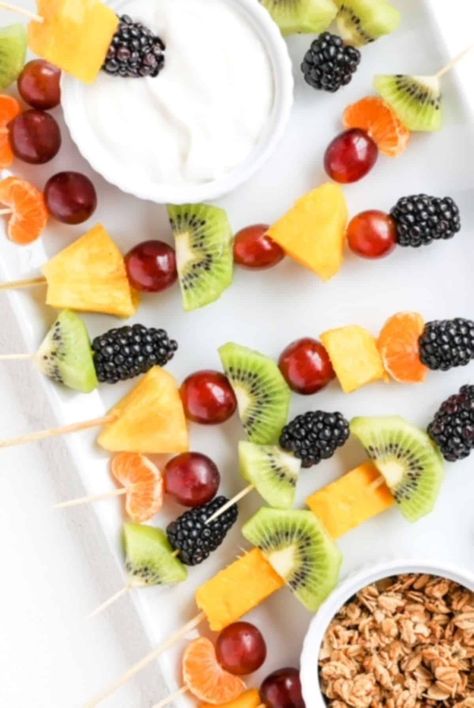 Fruit Sticks Ideas, Fruit On A Stick, Carrots Cookies, Food On A Stick, Fruit Sticks, Carrot Cookies, Cut Pineapple, Bamboo Skewers, On A Stick