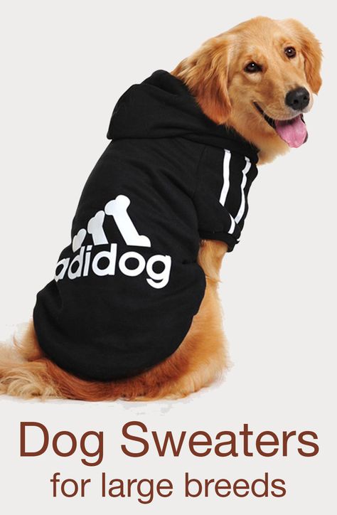 A great selection of dog sweaters for Labradors and other large breeds. Find the perfect dog jumper to keep your Lab warm and cozy in the cold weather. Big Dog Clothes, Dog Winter Clothes, Dog Winter, Dog Fleece, Dog Clothing, Dog Apparel, Sporting Dogs, Style Sportif, Dog Jacket