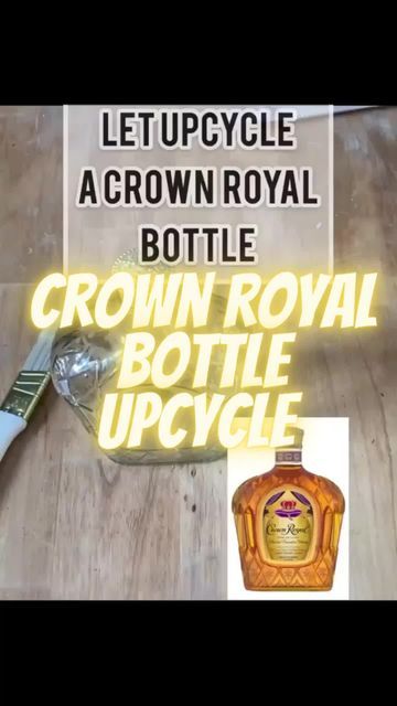 Deidre Serious Thrifter on Instagram: "Crown royal bottle transformation! You won’t believe how i've repurposed it! #upcycling #crownroyalbottle #DIY #recycledart #sustainability #creativeupcycling #crownroyal #bottleart #upcycledcrafts #reusereducerecycle #crownroyalupcycling" Crown Royal Crafts, Thrift Diy, Crown Royal Bottle, Diy Jar Crafts, Diy Bottle Crafts, Dollar Tree Diy Crafts, Glass Bottle Crafts, Diy Dollar Store Crafts, Diy Crafts Room Decor