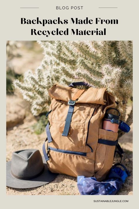 Whether we’re trekking in the mountains or trekking to work, eco-friendly backpacks can help us pack up our everyday essentials while leaving our eco woes at home. Because the hike downhill is always more fun, we’ll start at the top—the top sustainable backpacks for school, college, work, hiking, and more, that is. Many of these backpacks are made from recycled materials or are otherwise made from sustainable materials. Eco Backpack, Sustainable Backpack, United By Blue, Charitable Giving, Backpacks For School, Everyday Backpack, College Work, Hiking Backpack, Jack Wolfskin