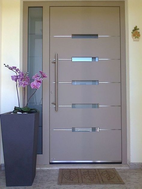 House Main Door, Modern Entrance Door, Modern Exterior Doors, House Main Door Design, Steel Door Design, Contemporary Front Doors, Home Door Design, Modern Entrance, Doors Interior Modern