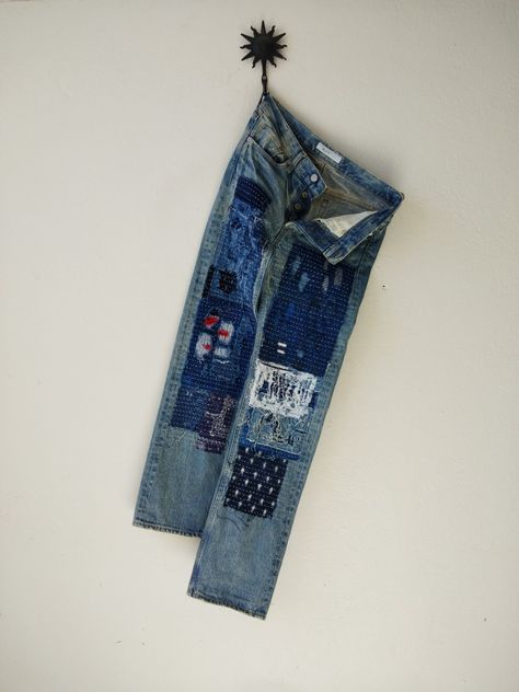 Boro Patchwork, Upcycle Clothing, Patchwork Denim, Denim Patchwork, Upcycle Clothes, Rock Revival Jean, Pants, Quick Saves, Clothes