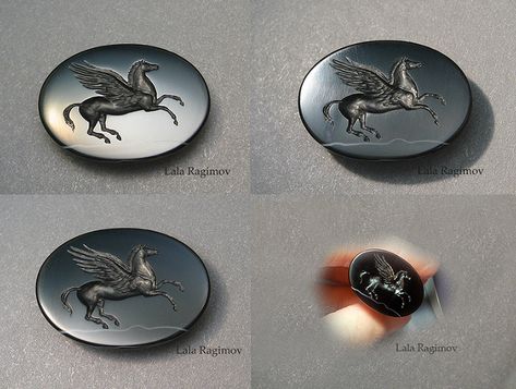 Lala Ragimov Art Blog: Intaglio gem carving Agate Drawing, Carved Gemstones, Coral Sculpture, Roman Jewelry, Pendant Ring, Chinese Pottery, Black Coral, Horse Jewelry, Miniature Horse