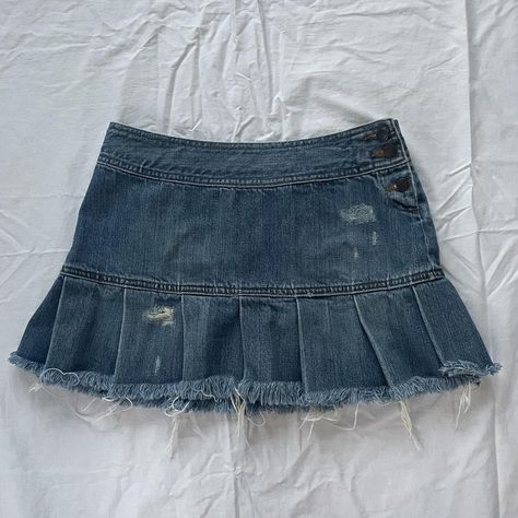 [AffiliateLink] Cybergrunge Low Rise Pleated Denim Mini Skirt. Y2k... - Depop #denimminiskirtfits Pleated Denim Mini Skirt Y2k, Cute Y2k Skirts, Low Rise Skirt Y2k, Low Rise Mini Denim Skirt, Low Rise Jean Skirt, Flare Denim Skirt, Pleated Jean Skirt, Low Rise Skirt Outfit, Low Rise Denim Skirt