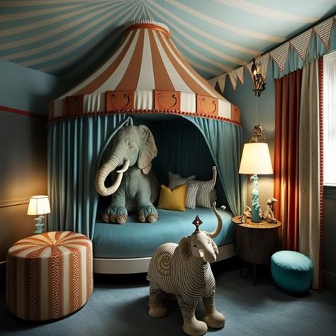 Circus Kids Room, Circus Themed Nursery, Circus Theme Nursery, Circus Theme Room, Circus Playroom, Circus Baby Room, Circus Nursery Theme, Circus Interior, Circus Room Decor