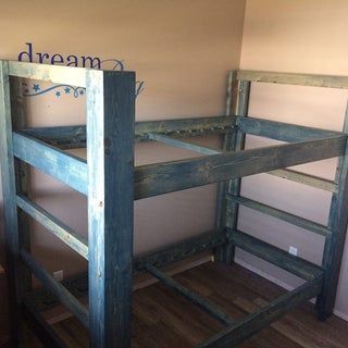 Homemade Bunk Beds, Pallet Bunk Beds, Bunk Bed Plan, Beds Loft, Bed Frame Full, Adult Bunk Beds, Bunk Bed Frame, Custom Bunk Beds, Bed Bunk