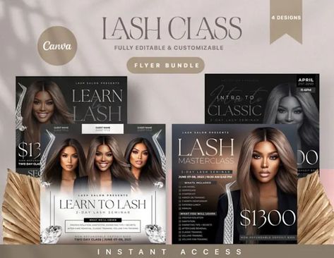 Do professional artist epk, media kit, press kit, speaker one sheet by Engr_sana9 | Fiverr Lash Training Flyer, Beauty Flyer Design, Course Flyer, Lash Extension Training, Lash Training, Eyelash Extension Training, Extension Training, Canva Flyer, Digital Banners