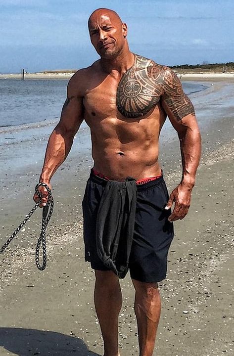 Hottest Pictures of Dwayne "The Rock" Johnson Dwayne Johnson Body, Tattoo Bear, Lauren Hashian, Bird Collar, Pizza Tattoo, Tattoo Band, Penguin Tattoo, Tattoo Plant, Tattoo Bird