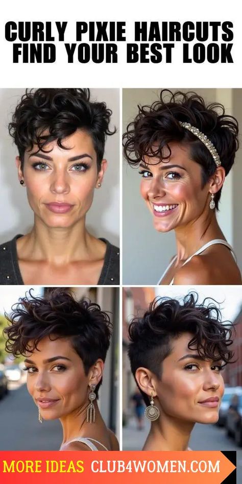 23 Bold Curly Pixie Haircuts for Women of All Ages – 2024 Hair Trends Undercut Short Curly Hair Women, Da Haircut For Women, Undercut Grow Out, Short Curly Grey Hair Over 50 Gray Hairstyles, Curly Bowl Cut For Women, Curly Short Hair Black Women, Undercut With Curly Hair, Shaggy Short Hair Curly, Pixie Haircut 2024