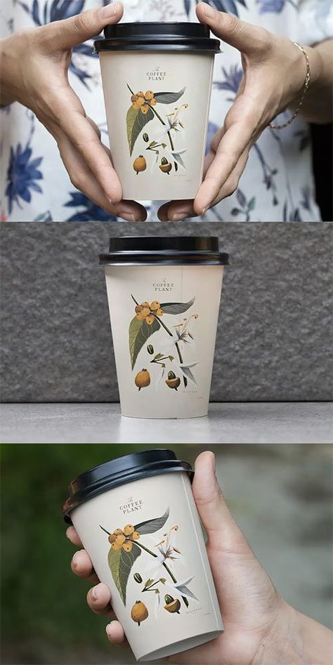 Coffee Shop Packaging, Paper Cup Design, Shop Packaging, Coffee Cup Art, Coffee Tattoos, Bottle Design Packaging, Paper Coffee Cup, Coffee Illustration, Coffee Cup Design