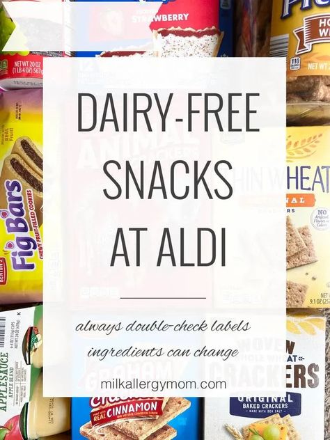 Dairy Free Snacks Store Bought, Aldi Snacks, Milk Allergy Recipes, Dye Free Snacks, Target Snacks, Milk Allergy Mom, Dairy Snacks, Alpha Gal, Whole Wheat Crackers