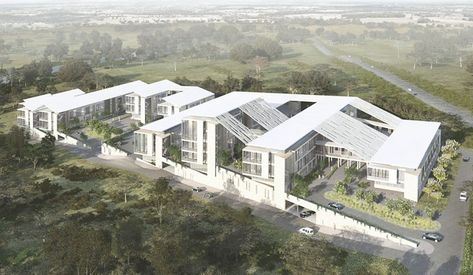 Kenya Women, Rehabilitation Center Architecture, Green Architecture Concept, Wellness Center Design, Music Architecture, Factory Architecture, Hospital Architecture, Healthcare Architecture, Wellness Centre